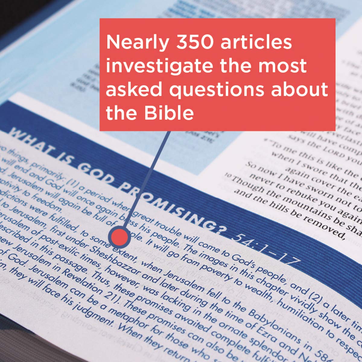 NIV, Quest Study Bible, Hardcover, Blue, Comfort Print: The Only Q and A Study Bible