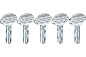 uxcell 1/4-20 x 3/4" Thumb Screws, 10pcs Carbon Steel Fully Thread Galvanized Finger Tight Racket Screw