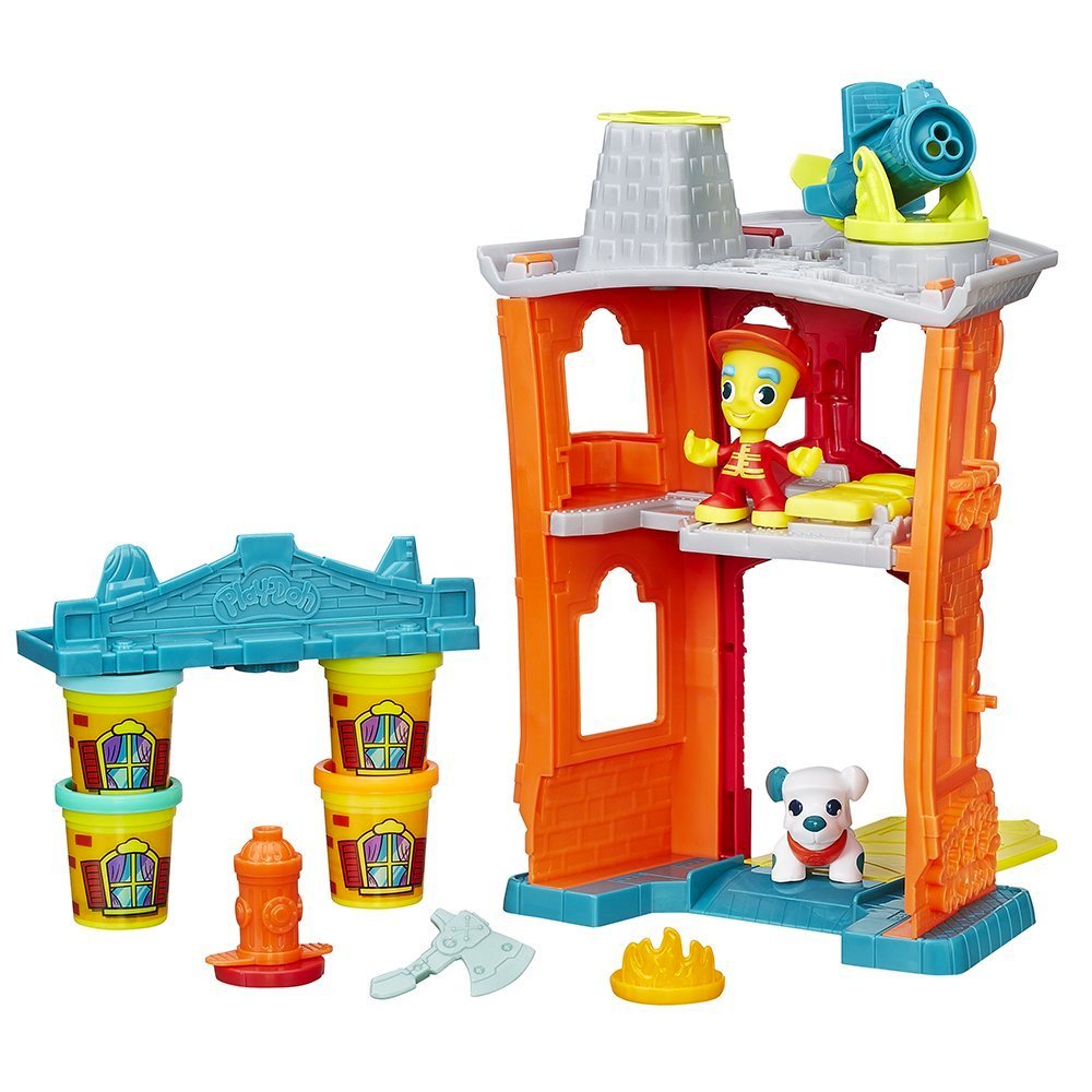 PLAY-DOH Town Firehouse Playset (Multi-Colour)