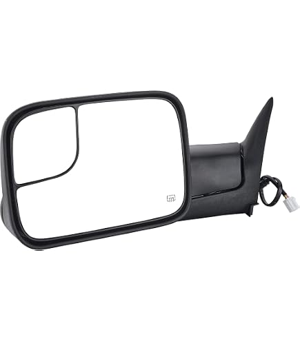 Manual Tow Mirrors For Dodge Ram Trucks (1994-2001 Ram 1500, 1994-2002 Ram 2500/3500) – Black, Non-Heated, No Signal – Left & Right Pair
