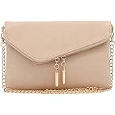 FashionPuzzle Envelope Wristlet Clutch Crossbody Bag with Chain Strap