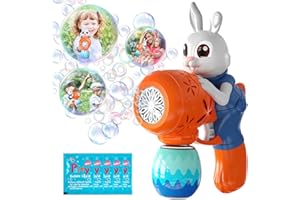 RDFMY Easter Toys-Bunny Bubble Machine for Kids,Easter Eggs,Automatic Bubble Maker Blower Machine for Toddlers,Bubble Blaster, Birthday Gifts for Age 3+ Years Old Boys Girls(Blue)