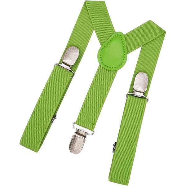 Enyolidimk Bretelles blanches pour enfants, filles, garçons, bretelles élastiques réglables à clipser dans le dos en Y avec clips métalliques pour garçons, filles, garçons, bretelles, vêtements