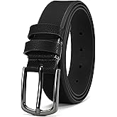 DOOPAI Men's Leather Belt - 1 3/8" Genuine Cowhide Dress Belt for Work, with Quick-Size Adjuster Golf & Casual