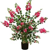 Nearly Natural 42 in Artificial Bougainvillea Tree with Pink Blooms | Faux Indoor Plant with Green Foliage, Home Office, Living Room, and Bedroom Decor