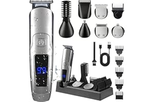 ritarga Premium Beard Trimmer for Men, 20 Length Settings, Waterproof Electric Razor for Men, Hair Trimmer, Nose Hair Trimmer, Cordless Hair Clippers, All-in-One Grooming Kit