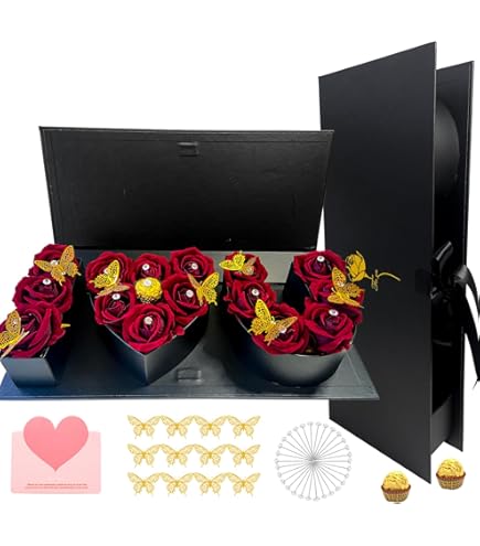 Amazon.com: 2 Pcs I Love You Box Empty Fillable Flower Box
