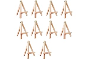 Eduway 8 Inch Mini Wooden Easel Tripod Stand for Sketch Accessories/Natural Craft/Art/Painting/Mini Canvas/Business Card/Disp