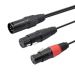 XMSJSIY Dual XLR 3 Pin to 5 Pin DMX Stage & Mic