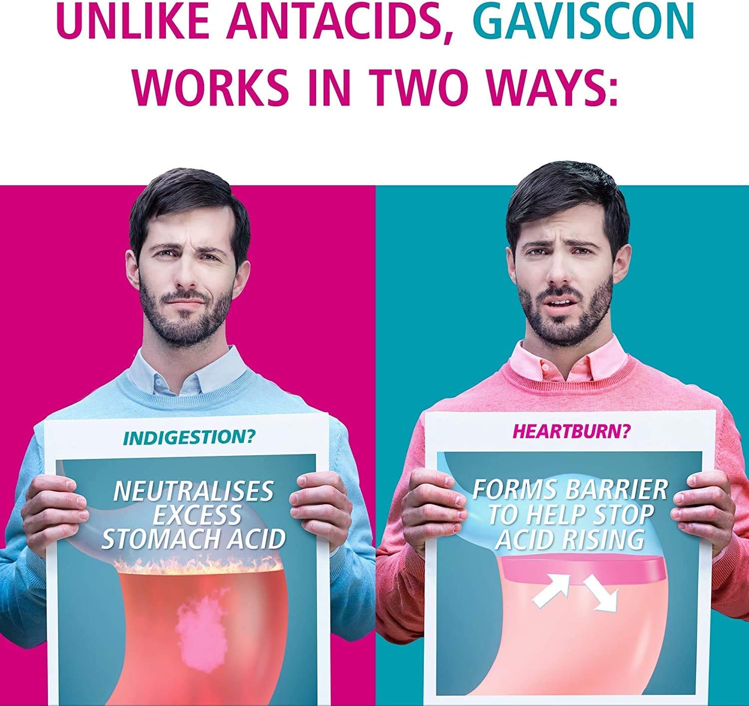 Gaviscon Double Action, Chewable tablets, Mixed Berries, 48 tablets, Heartburn & Indigestion, Fast powerful relief - Image 4