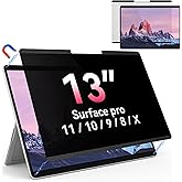 Magnetic Privacy Screen for Microsoft Surface Pro 11/10/9/8/X 13 Inch, Removable Anti Glare Blue Light Filter, 13 In Anti Spy