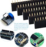 GIAK 130pcs 2.54mm Pin Header Male Female Breakaway PCB 40Pin Arduino Prototype view 4