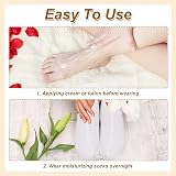 Scettar Moisturizing Foot Socks 4 Pairs Overnight Cotton Spa Socks Dry Feet view 3