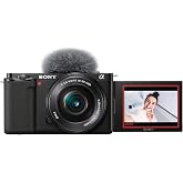 Sony ZV-E10 APS-C Mirrorless Camera with 16-50mm Lens Black | 24.2MP Aps-C, UHD 4k30p, 3.0 Side Flip-Out Touchscreen, 16-50mm Oss Ii Kit Lens, 425-Point Af