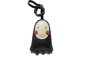 Fuerxy No Face Bag Charm, Black Purse Charms for Handbags, Funny Fashion Bag Accessories Key Charms