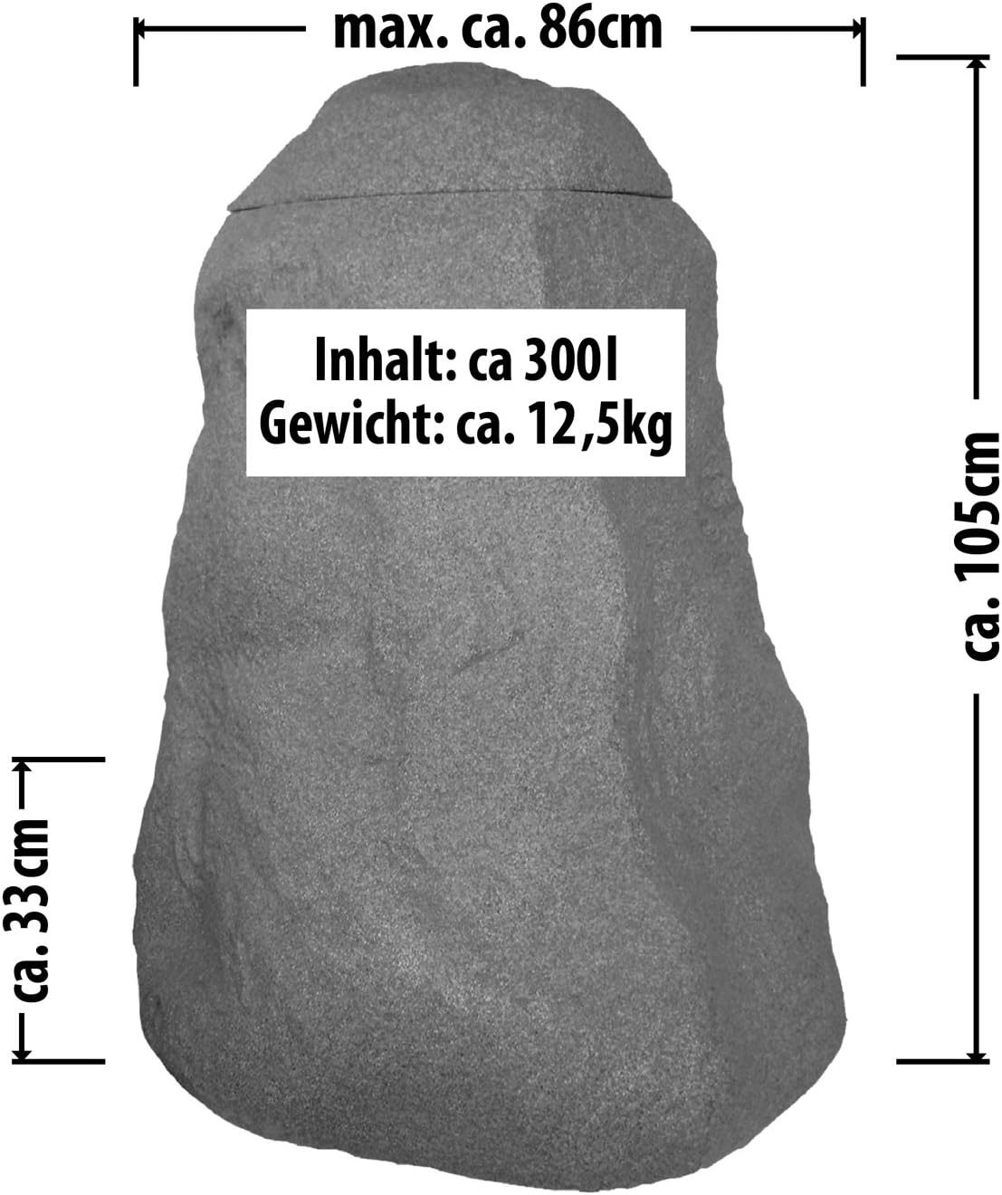 Tonneau De Récupération Deau De Pluie En Forme De Rocher