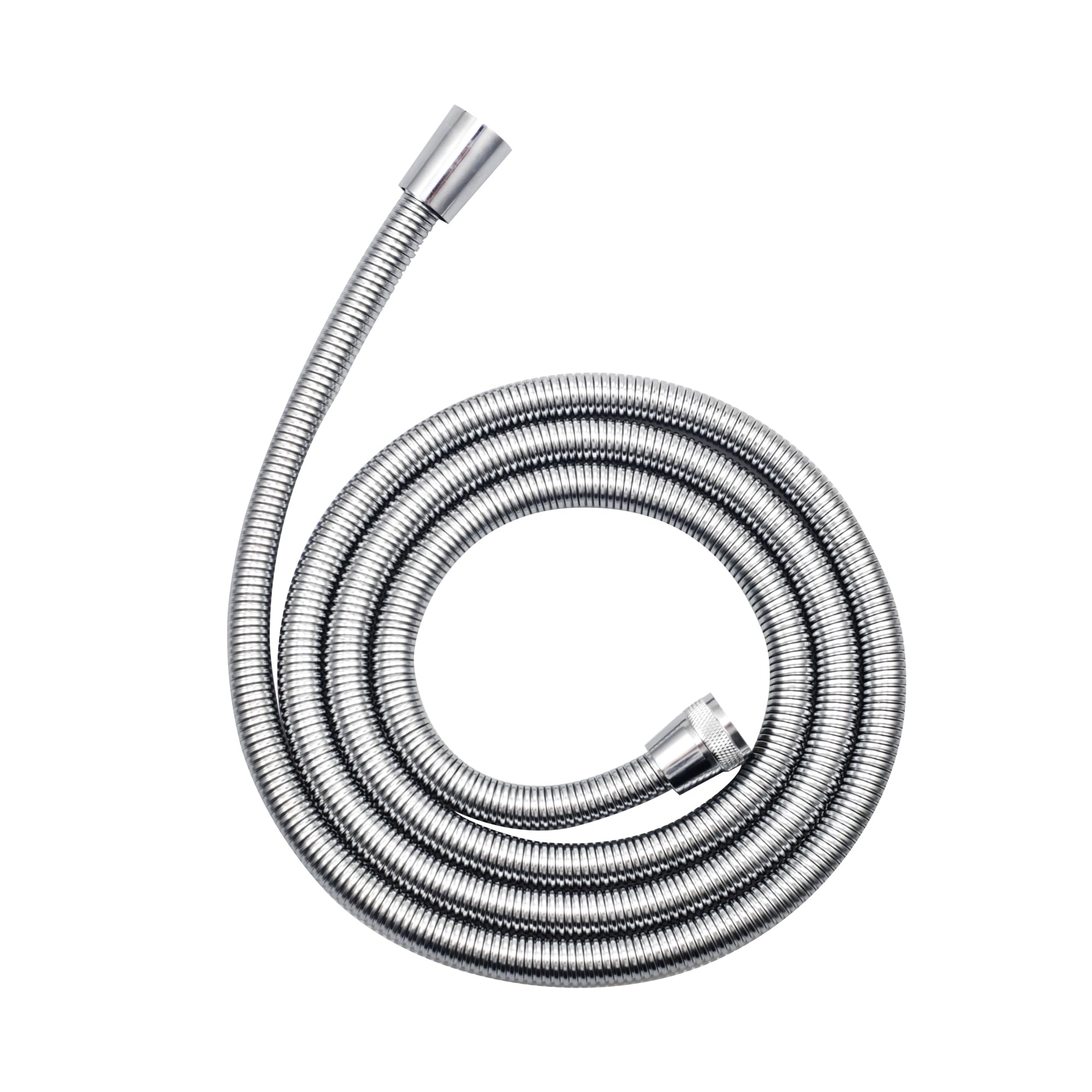 1.8M Encrypted Shower Hose G1/2 Universal Shower Pipe Handheld Shower Head Hose Replacement High Pressure Extra Long Anti-Kink Shower Hose for Bath Taps Chrome Flexible Hose Extension