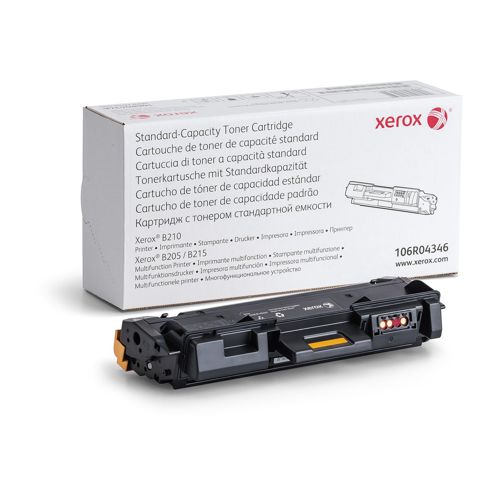 Xerox Genuine B210 / B205 / B215 Standard Capacity Black Toner Cartridge (1,500 Pages) - 106R04346