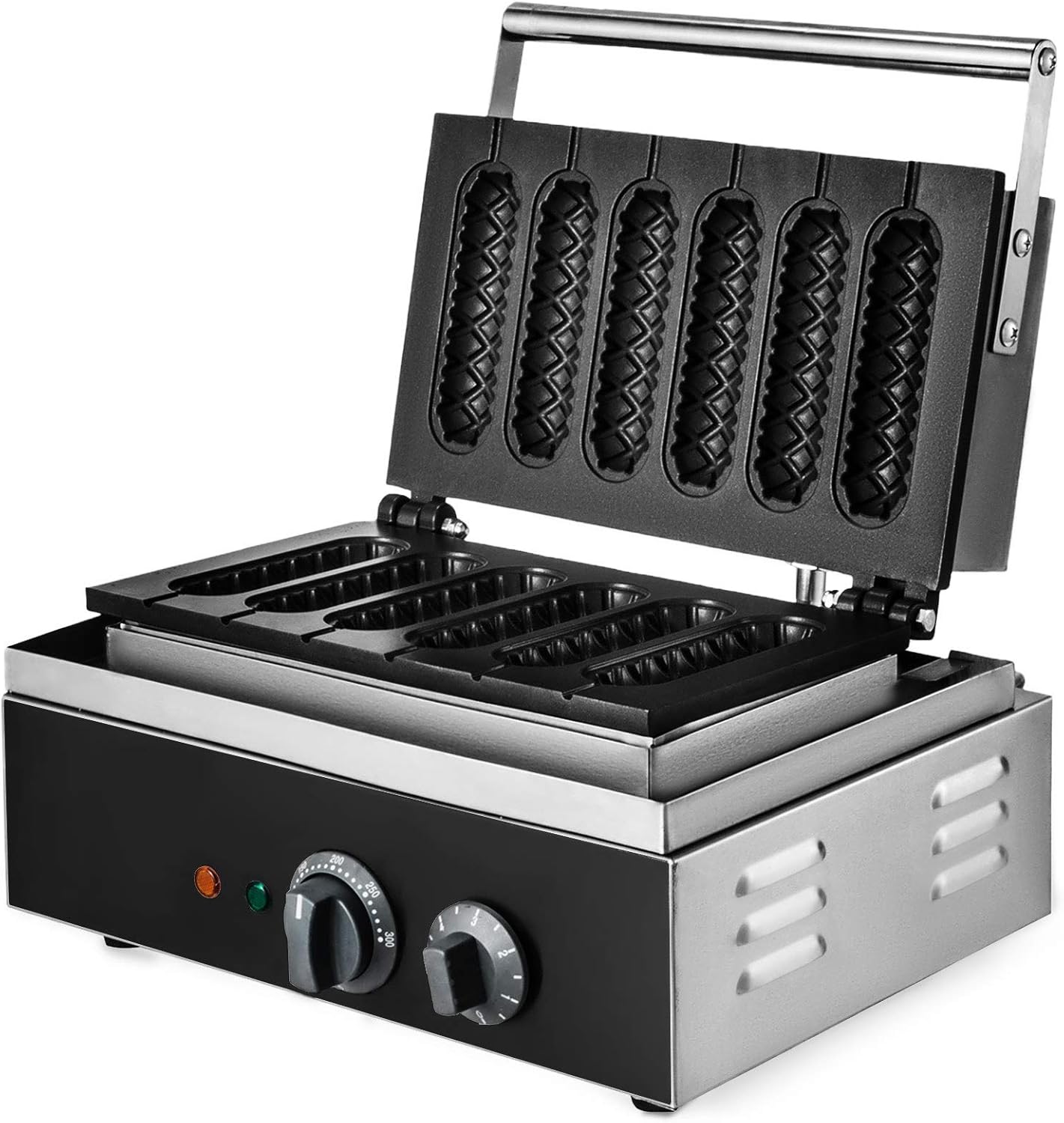 1500W Electric Lollipop Waffle Maker 6PCS Commercial Hot Dog Waffle Maker Nonstick Corn Dog