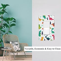 Pznen Dino Pattern Rocker Switch Plate Covers