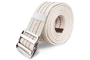 Aliseniors Transfer and Gait Belt with Metal Buckle - 60 Inch, Standing and Transfer Walking Assist Aid for Seniors, Elderly Patients, Caregiver, Nurse, Therapist