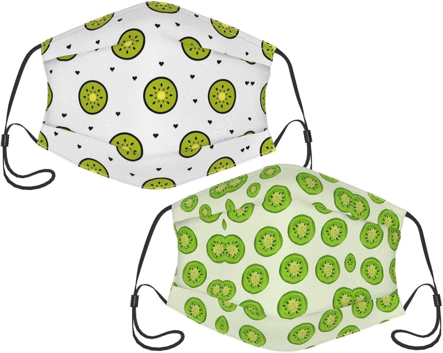 Kiwi Face Mask with Reusable Washable Adjustable for Adults Dustproof