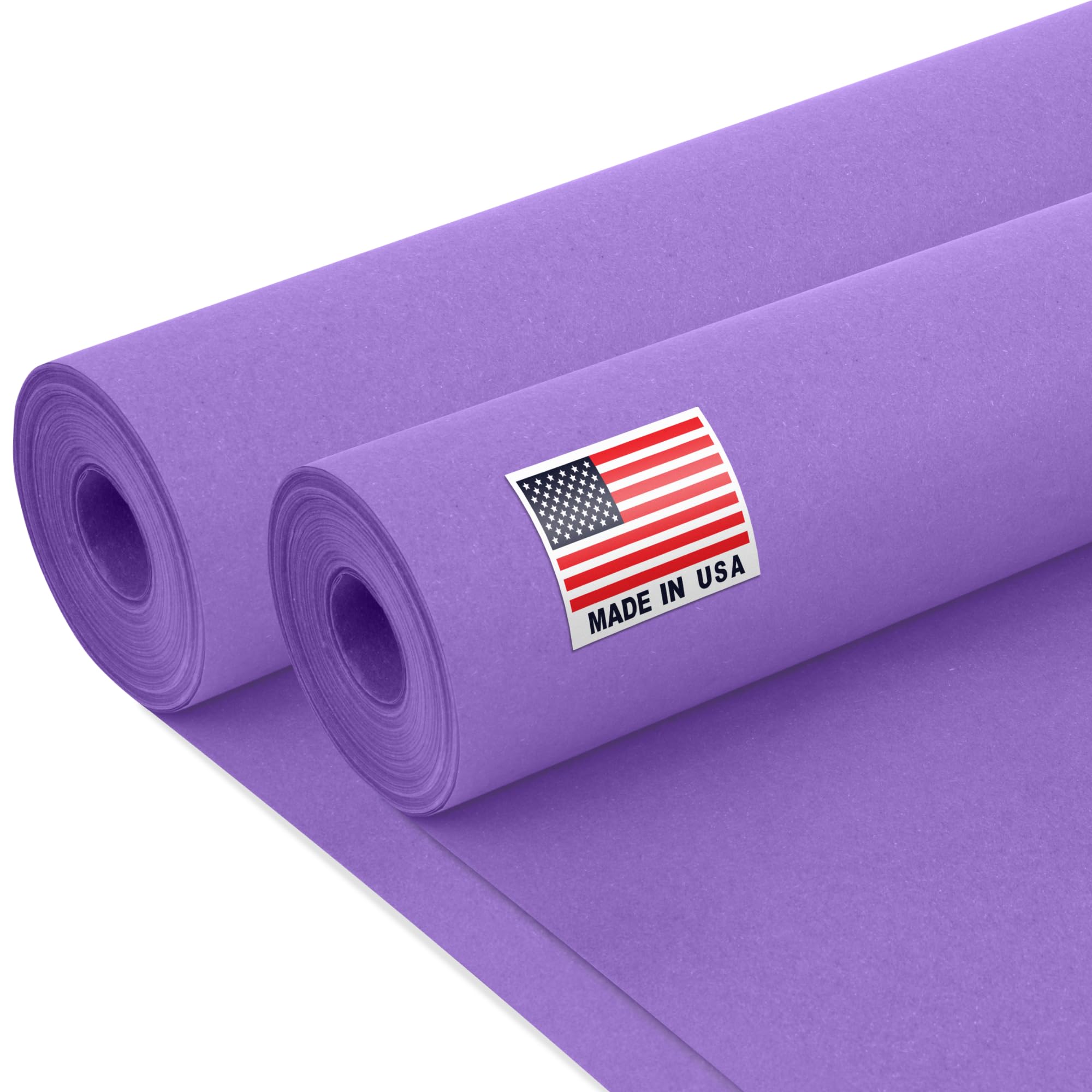 Paclord 24" x 1200" (100 ft) Lilac Kraft Paper Roll (Value Pack of 2), 45 lbs Thickness, Made in USA Colored Craft Paper for School, Bulletin Board - Odorless, Non-Toxic, Safe for Kids Image