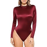 Popilush Long Sleeve Body Suits Womens Turtle Neck Bodysuits Full Body Shapewear Tummy Control Tops Spring Summer Outfits
