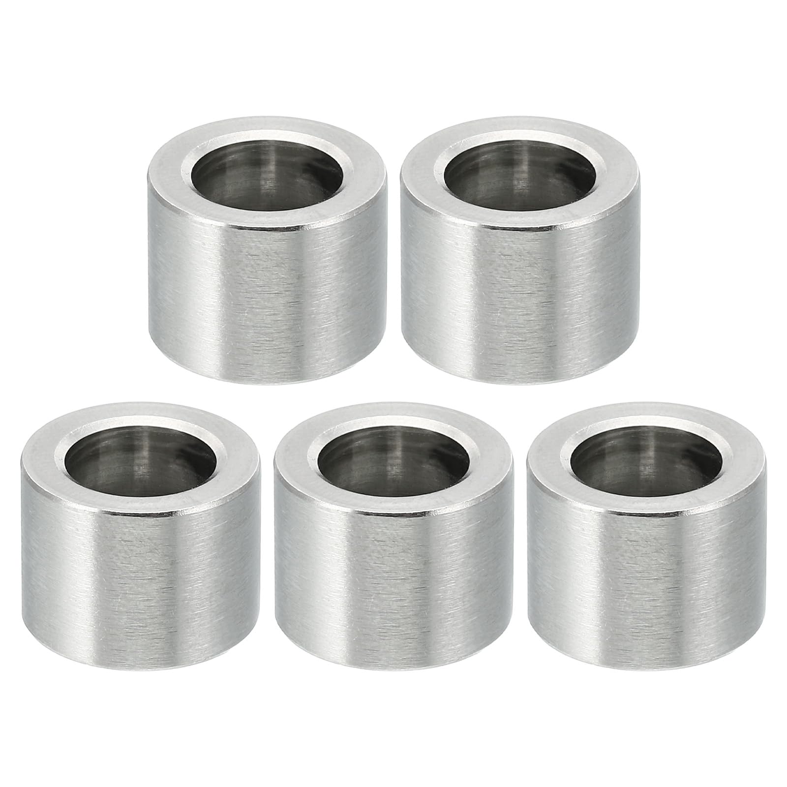 PATIKIL M10 Stainless Steel Spacers, 5 Pcs Metal Spacer Stainless Steel 10.2mm ID x 16mm OD x 12mm L Spacer Screw Standoff Round for 3/8" M10 Screw Bolts