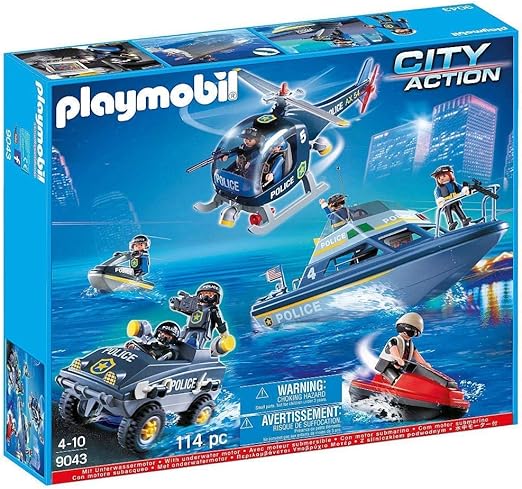 playmobil policia con lancha