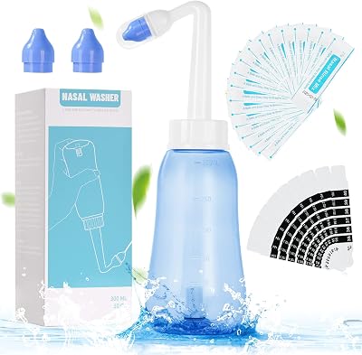 Kit Lavage de Nez-Sinus Rinse Kit, Douche Nasale pour adultes enfants
