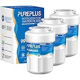 PUREPLUS RWF0600A Refrigerator Water Filter Replacement for GE MWF, 3 Pack | Compatible with FMG-1, WFC1201, GSE25GSHECSS. Authoritative Certifications - The filter is certified by NSF/ANSI 42 for