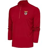 Antigua Benfica Men's Statement Quarter-Zip Pullover, Lightweight Poly Performance Soccer Fan Layering Quarter Zip Pullover