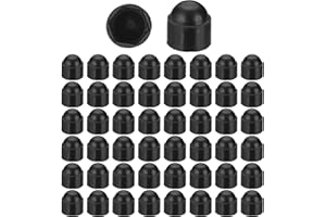 PATIKIL 100 Pcs Hex Nut Cover, M12x18x22mm Nylon Screws Bolt Covers Caps Dome Acorn Hex Head Bolt Protection Cap for Screws N