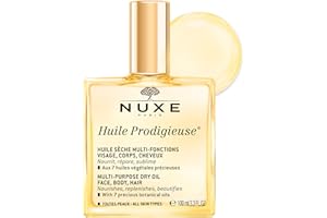 Nuxe Huile Prodigieuse Multi-Purpose Dry Oil - Radiant Glow and Lightweight Hydration for Face, Body & Hair. Nourishes, Repairs and Enhances