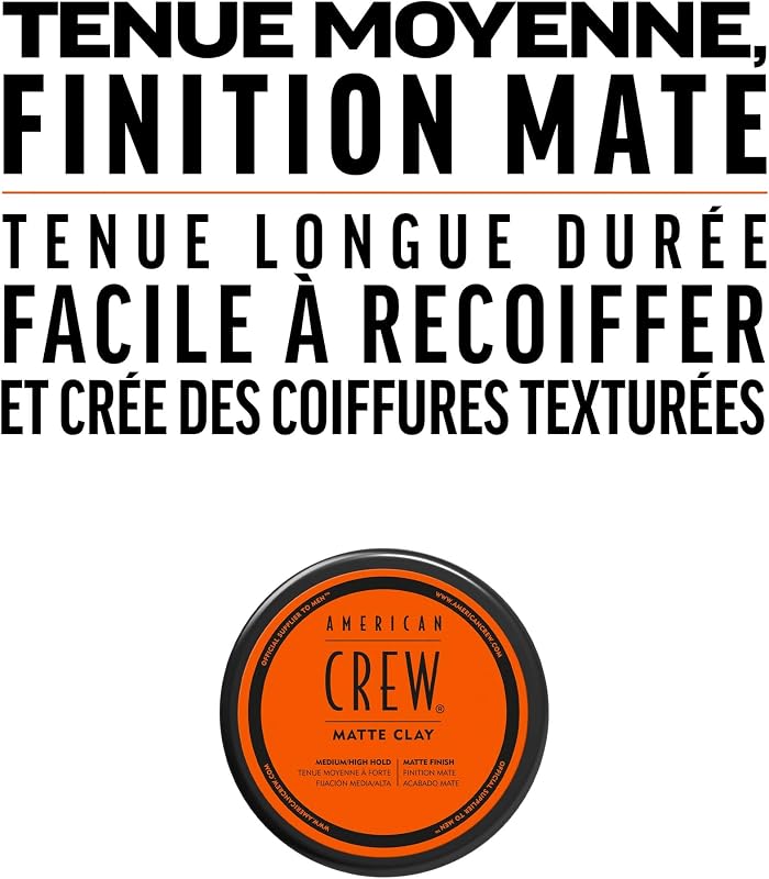 Matte Clay Cire Cheveux Homme À L'Argile Effet Mat 85g