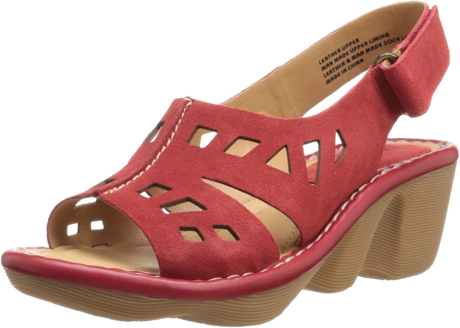 earth leather wedge sandals