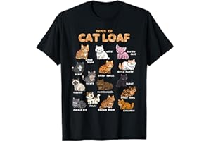WOWSOME! Types of Cat Loaf Cute Kitten Kawaii Cats, Cat Lover T-Shirt