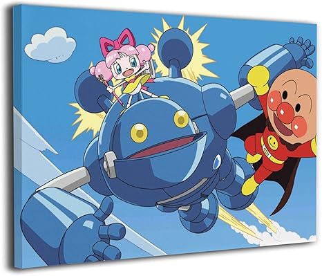 Amazon Co Jp Qori アンパンマン アートパネル アートフレーム キャンバス印刷 インテリア モダン 壁掛け 30cm ホーム キッチン