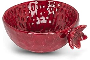Abbott Collection Small Pomegranate Shaped Bowl - Ceramic (4.5" L)