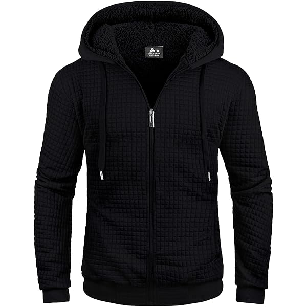 ZITY Men's Zip Up Hoodie Heavyweight Winter Sweatshirt Fleece