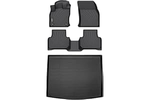Binmotor-All Weather Floor Mats and Cargo Liner Set for Volkswagen Taos AWD 2025 2024 2023 2022(Not for FWD), Heavy Duty Car Floor Liners-Black for Taos Accessories