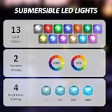 BakeWhiz 3 Pcs Mini Submersible LED Tea Lights RGB Remote Control Waterproof view 4