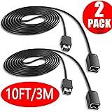 SNES Classic Controller Extension Cable 3M / 10ft (2-PACK), Extension Power Cord for Super Nintendo SNES (2017) and Mini NES Classic Edition (2016)