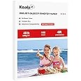 Koala Glossy Inkjet Photo Paper 4X6 Inches 48lb 100 Sheets Professional Glossy Photographic Paper Compatible with Inkjet Printer Use DYE INK 180GSM