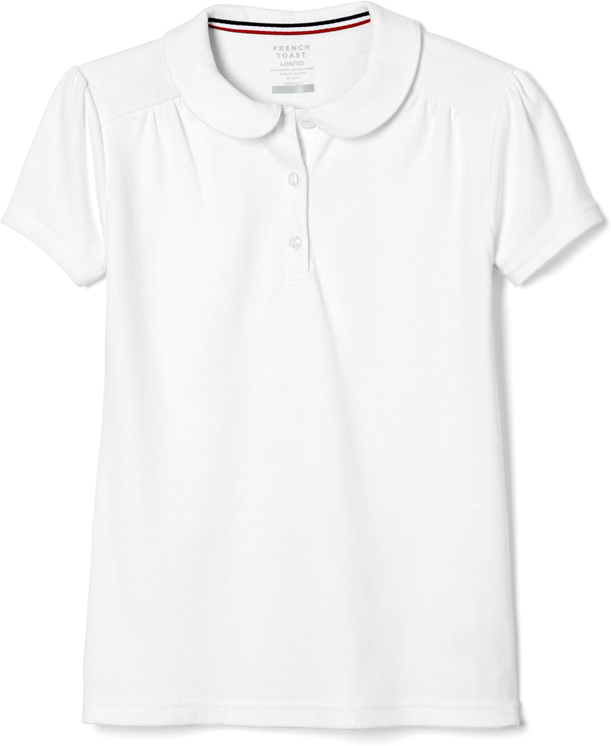 French Toast Girls' Short Sleeve Peter Pan Collar Polo: Clothing