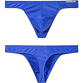 JINSHI Men's Thong Underwear Sexy Ice Silk Glossy G String Male Athletic Thongs T Back For Men Bikini Briefs