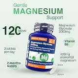 Zipvit Magnesium Glycinate 2000mg with 400mg Elemental, Vitamin B6 120 Veg view 4