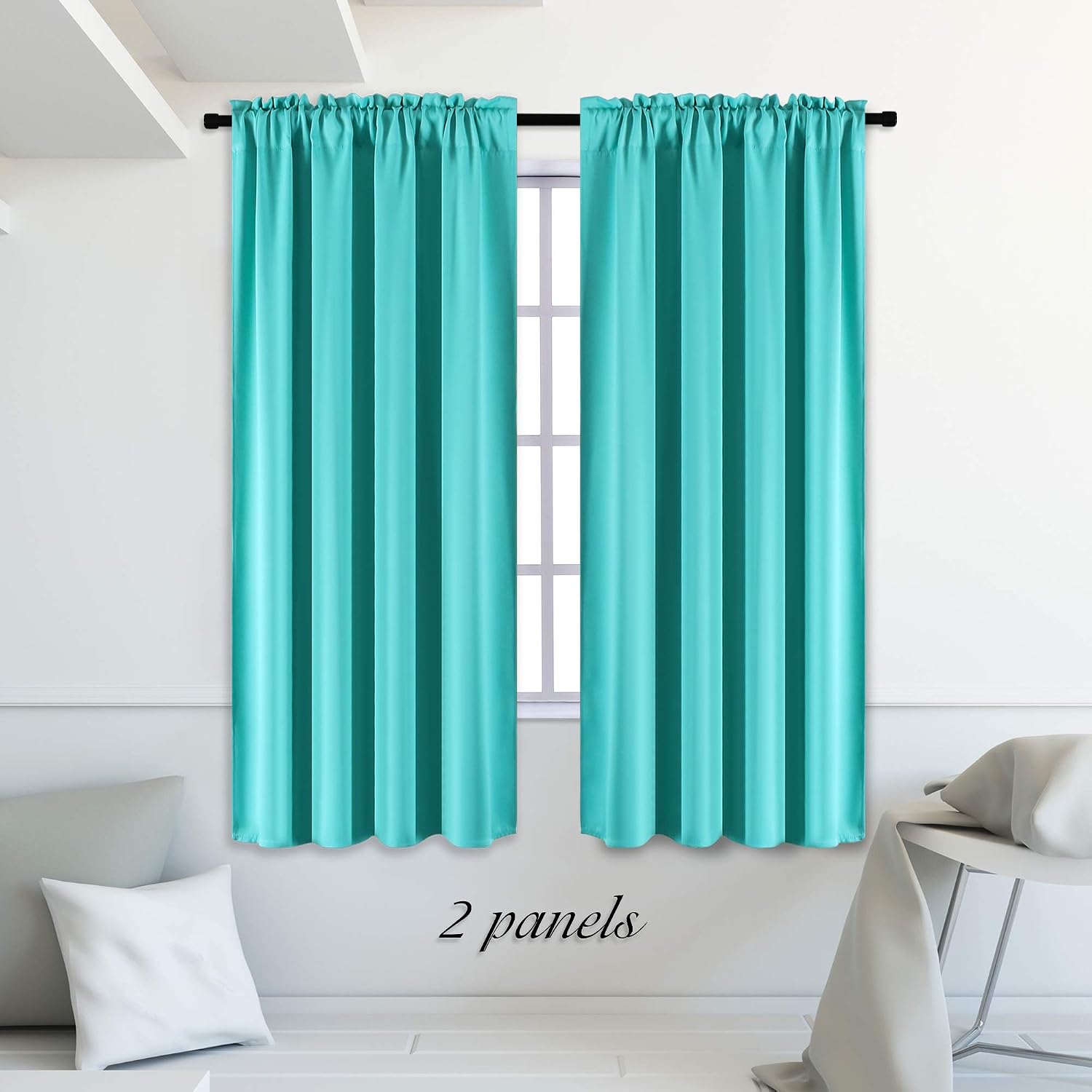 Amazon.com: DONREN Blackout Curtains for Bedroom Drapes Turquoise