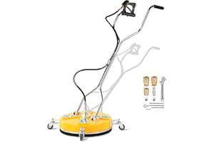 RIDGE WASHER 20'' Pressure Washer Surface Cleaner, Surface Cleaner Dual Handle, Power Washer Surface Cleaner with 4 Wheels for Cleaning Driveways, Sidewalks, Patios, Decks, 4500 PSI